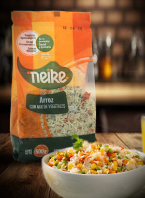 arroz con mix de vegetales deshidratados